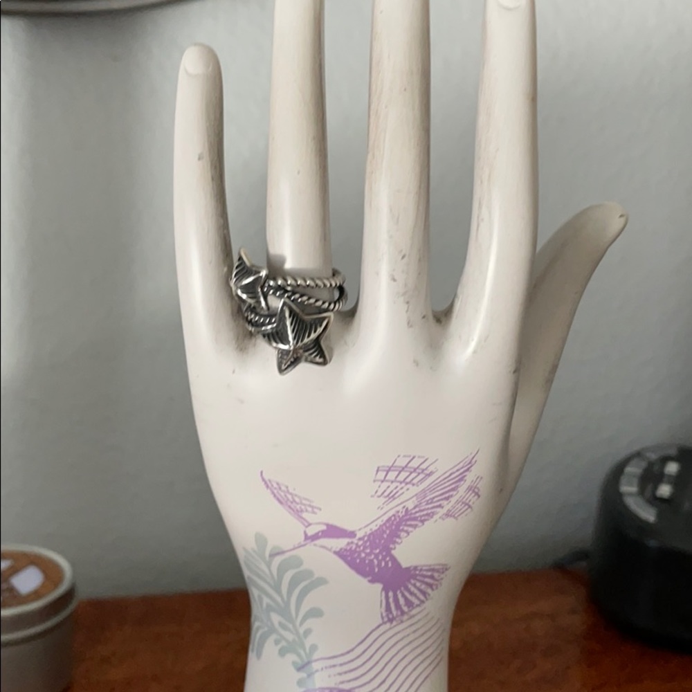 Caroline Pollack western star ring, sterling